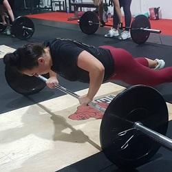 Girl doing pushups