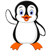 Penguin waving